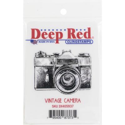 Deep Red Cling Stamp - Vintage Camera